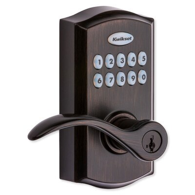 Kwikset SmartCode 955 Reversible Electronic Lever, Venetian Bronze
